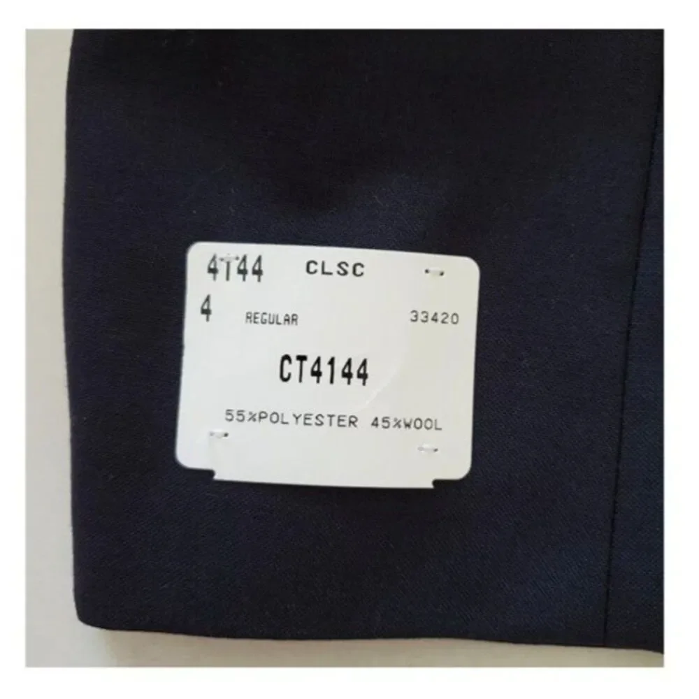 NWT Continental Airlines Uniform Blazer Flight Attendant Navy Blue Sz 4R VNTG - Picture 4 of 11
